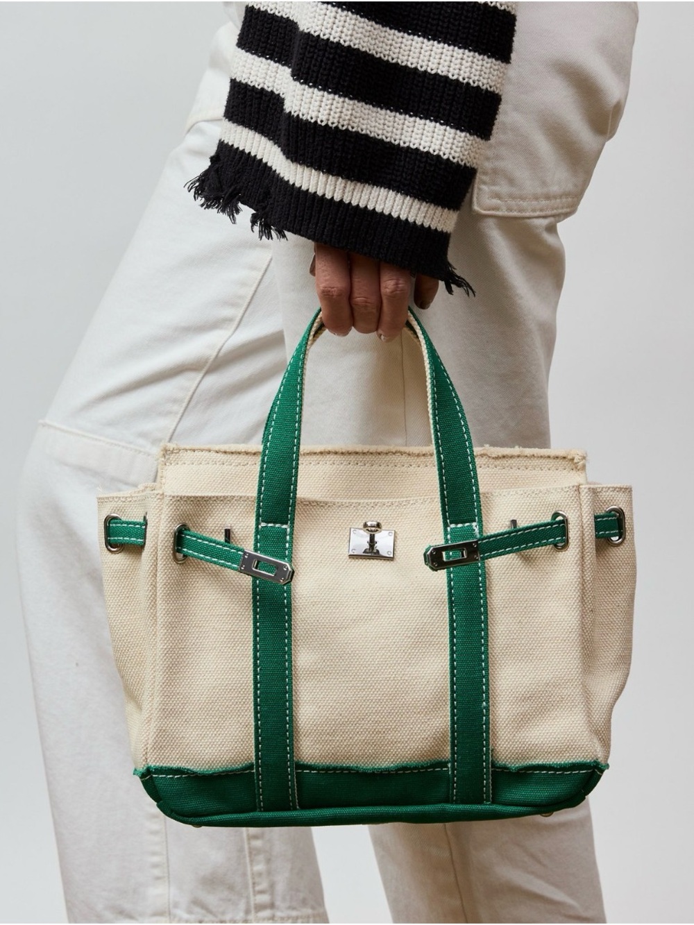 New Sunwin Makadet Small Classic Canvas Boatkin Tote Kelly Green